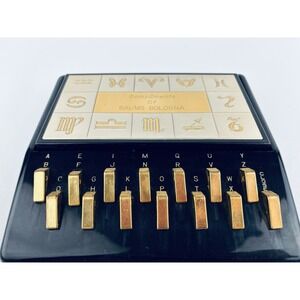 Vintage Brown & Bigelow Zodiac Star Sign Keymatic Address Contact Organizer Read